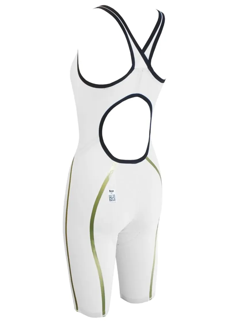 Finis Rival Open Back Kneeskin White-1
